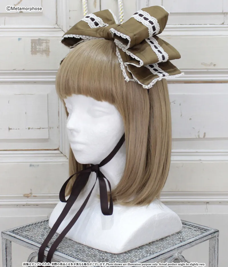 はしごレースリボンヘッドドレス - ボンネット、ヘッドドレス