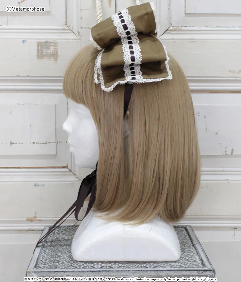 はしごレースリボンヘッドドレス - ボンネット、ヘッドドレス
