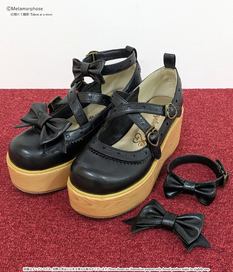 Wood Platform Ribbon Shoes | Metamorphose temps de fille