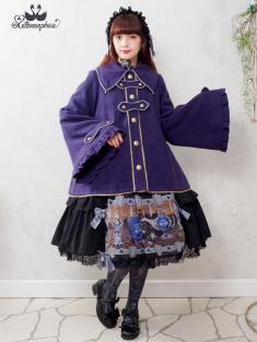 【月夜☾】ロリータ　Mサイズ No.777 セーラー肩ひも付きスカート 黒×えんじ | metamorphose