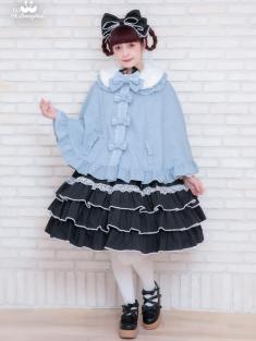 No.974　Twinkleリボンマント / サックス(Saxe Blue)