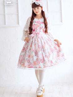 morphose メタモルフォーゼ　薔薇　蝶　浴衣 ピンク　市松模様 Metamorphose メタモルフォーゼ 薔薇 蝶 浴衣 ピンク 市松模様