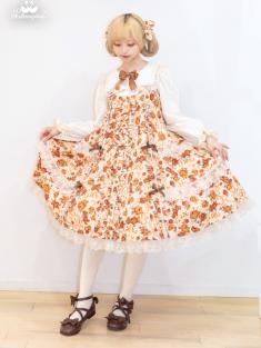 メタモルフォーゼ ゴブラン風くまちゃん バッスルワンピース ヘアコーム ゴブラン風くまちゃんコートワンピース - ワンピース、ジャンパー