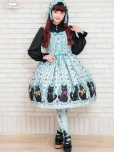 No.977 Brilliant jewelry cat レースアップジャンパースカート / ミント系(Mint Green)