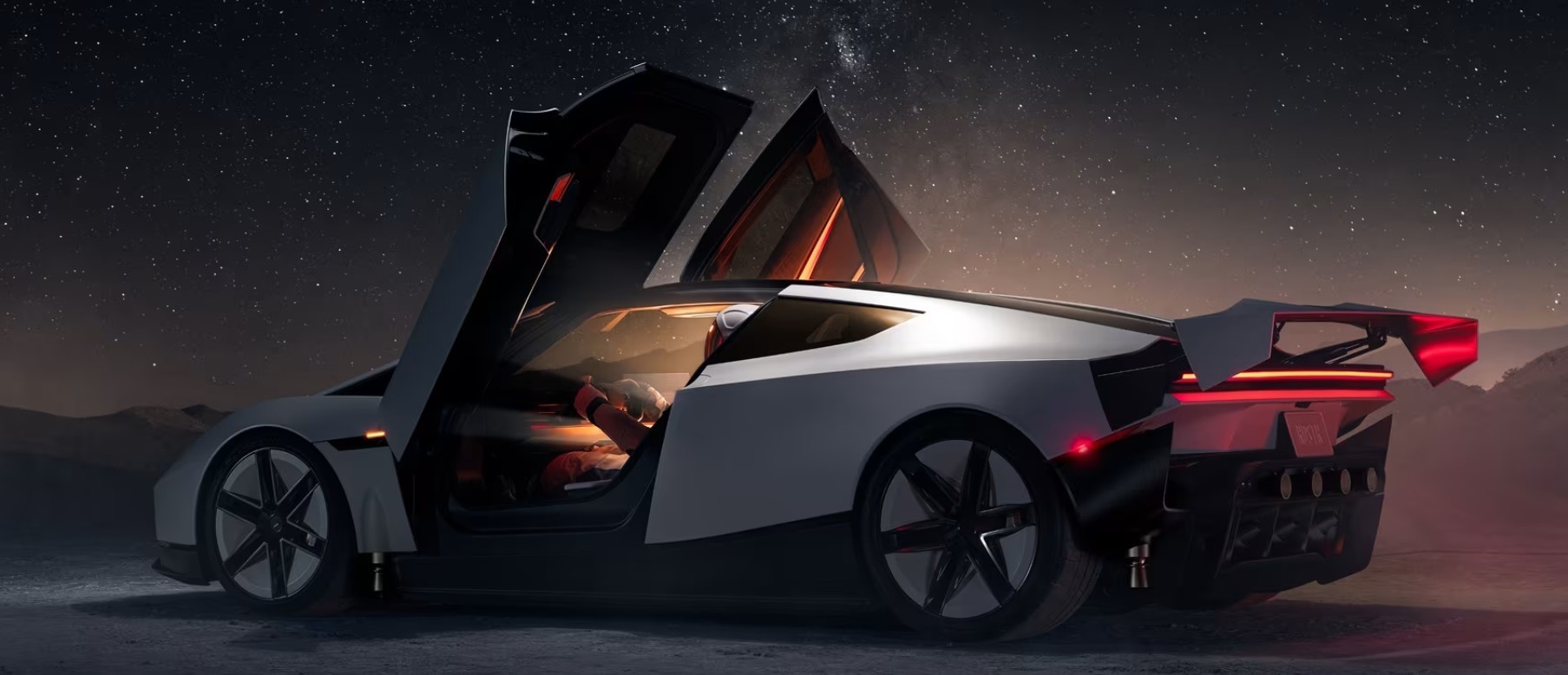 Roadster 車門開啟與車尾細節展示