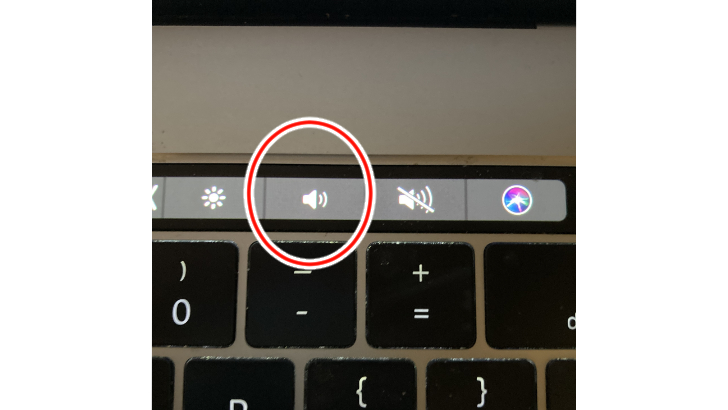 Macbooktouchバーの音量調整方法1