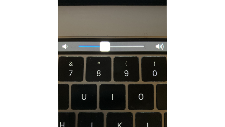 Macbooktouchバーの音量調整方法2