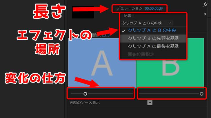 ”エフェクトの長さ調整手順”