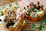 動物さんの「花より団子」のお花見弁当