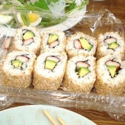 「友人手作り、カリフォルニアロール♪」梅酒に合うおつまみ！★いしがみむら★梅酒(200mL)１５名様モニター募集の投稿画像