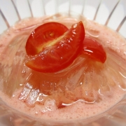 「夏らしさを演出！トマトで食べるところてん☆」第1回オリジナルところてんレシピ大募集！ダイエット食品【高千穂ところてん】の投稿画像