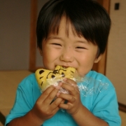 「おにぎり大好きおいしいな♪」青森りんごの繊維を包み込んだ『めじゃーひやむぎ』大好き、美味しい笑顔大募集！の投稿画像