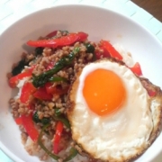 「挽肉でタイ風☆チリソースごはん」【料理自慢コンテスト】 豪華グルメ3点セット（11,020円相当）プレゼント！の投稿画像