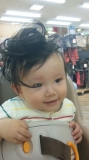 ヘアウィッグをのせてみました。