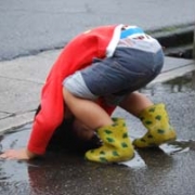 「水たまりに頭をダ～～～～イブ！！！！」【かわいいフォトブックKpi Pink】ついついニヤけてしまう写真大募集！☆の投稿画像