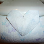 「ハート、かわいいですね！」第１回　芸術の秋◆皆でトイレットペーパー折り紙に挑戦してみませんか？＜ハート編＞の投稿画像