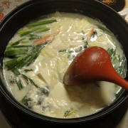「豆乳鍋でみんなほっこりあったかに！」☆冬のあったか手料理☆レシピ大募集 ♪エプロンショップ【シュクココロ】の投稿画像