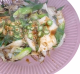 「お餅のねぎ炒め」の画像（1枚目）