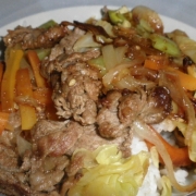 「野菜たっぷり肉野菜炒め丼」サプリ米と考えよう！栄養＆スタミナ満点　元気丼大募集！の投稿画像