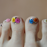 「押し花ネイルです！！」【コンテスト】今流行のジェルネイルデザインはどれ？あなたのネイル画像を大募集！の投稿画像