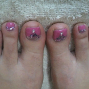 「キラキラ」【コンテスト】今流行のジェルネイルデザインはどれ？あなたのネイル画像を大募集！の投稿画像