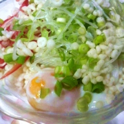 「葱いっぱいの温玉冷やし・ぶっかけ饂飩♪」「シマダヤ」&times;「マルコメ」コラボ企画　おいしい冷し麺を食べよう！の投稿画像