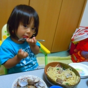 「あさりのボンゴレ最高！」生パスタバカの通販　【お子様がパスタを食べている写真コンテスト】生パスタご試食の投稿画像
