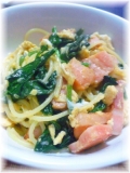 ほうれん草とベーコンのパスタ☆