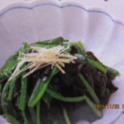 「ほうれん草のわかめとしょうがじょうゆあえ」【ママの味方プロジェクト】ほうれん草が大好きになるレシピ大募集！の投稿画像