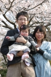 初めての家族でお花見☆