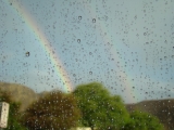 雨上がりのダブルレインボー