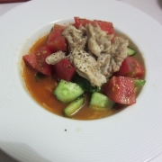 「ホールトマトで冷製パスタ」ごはんでファイト！アレンジしだいで美味しく変身?!とっておき缶詰レシピの投稿画像