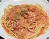 夏野菜の豆乳トマトスープパスタ☆