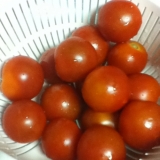 「手にやさしい松の液体エコ石鹸でトマトを洗う☆」の画像