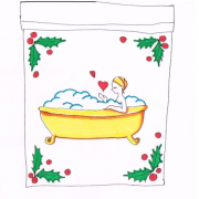「ハートフルXmas♪」入浴剤のラベルデザインで全国デビュー★イラストデザイン大募集！の投稿画像