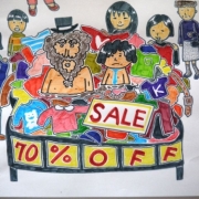 「バーゲンおんせん」おもしろ温泉、描いてください！☆絵本「あいうえおんせん」サイン本プレゼント☆の投稿画像