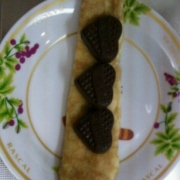 「リッチバニラの手巻きクレープとハートチョコ」【スイーツ詰め合わせプレゼント】ハートを飾ってバレンタインデコスイーツに挑戦！の投稿画像