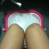 「エミュールの入浴剤で贅沢足湯♪」の画像（1枚目）