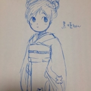 「黒姫ちゃん」飛騨牛販売専門店　黒牛亭　マスコットキャラクター　イラスト募集の投稿画像