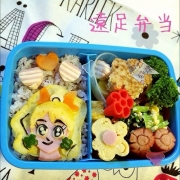 「ハピネスチャージプリキュアのキュアハニーな遠足弁当☻」園児ママ集まれ～っ！【お弁当自慢】画像とレシピ大募集＆投票コンテスト！の投稿画像