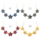 口コミ：アクリル ラメ フラワー ガラス ストーン ショートネックレスの画像（4枚目）