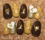 秋色Barbieネイルを再現