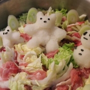 「豚肉と白菜のミルフィーユ鍋＆大根おろしアート☆」美肌系★あったか鍋料理★写真＆レシピ大募集！※過去に撮った写真もOK!!の投稿画像