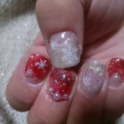 「星の降る夜」クリスマスネイルアートコンテストでジェルネイルキット5名様プレゼント！ラソプロの投稿画像