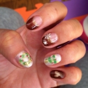 「ドラッグアートでツリーとリース」クリスマスネイルアートコンテストでジェルネイルキット5名様プレゼント！ラソプロの投稿画像