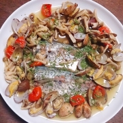 「アジのアクアパッツァ風」美肌系★魚介料理★写真＆レシピ大募集！※過去に撮った写真もOK!!の投稿画像