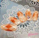 冬にぴったりのチェックネイル♡今まで作ったチップの中でも一番苦労して、一番気に入った作品ですよ！