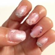 「着物用ピンクネイル。」ネイルアートコンテスト第4弾「着物に似合うアート」ラソプロカラージェルプレゼントの投稿画像