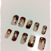 「着物に合わせて！」ネイルアートコンテスト第4弾「着物に似合うアート」ラソプロカラージェルプレゼントの投稿画像