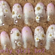 「成人式＊振袖ネイル」ネイルアートコンテスト第4弾「着物に似合うアート」ラソプロカラージェルプレゼントの投稿画像